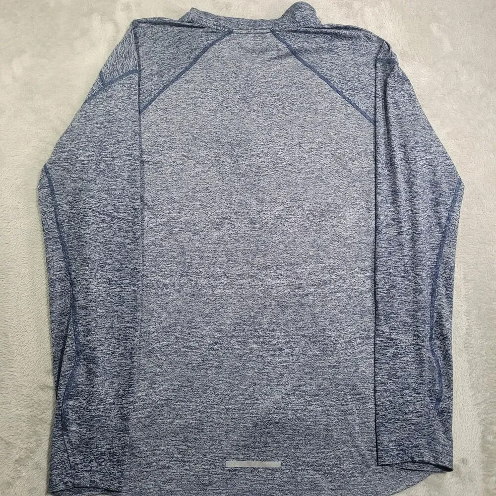 Nike Dri-FIT Pullover Mens XL Blue 1/4 Zip Long Sleeve Running Top Athletic